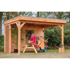 DHZ overkapping Zoutelande Red Class Wood 400x330 cm DHZ overkapping Zoutelande Red Class Wood 400x330 cm
